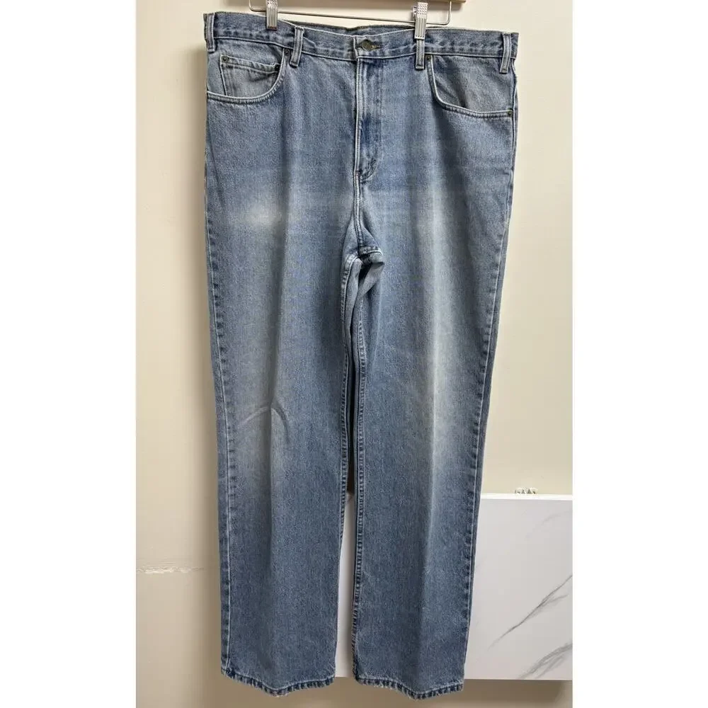Eddie Bauer Men’s Jeans 36x36 Loose‎ Fit Straight Leg Light Wash Denim
